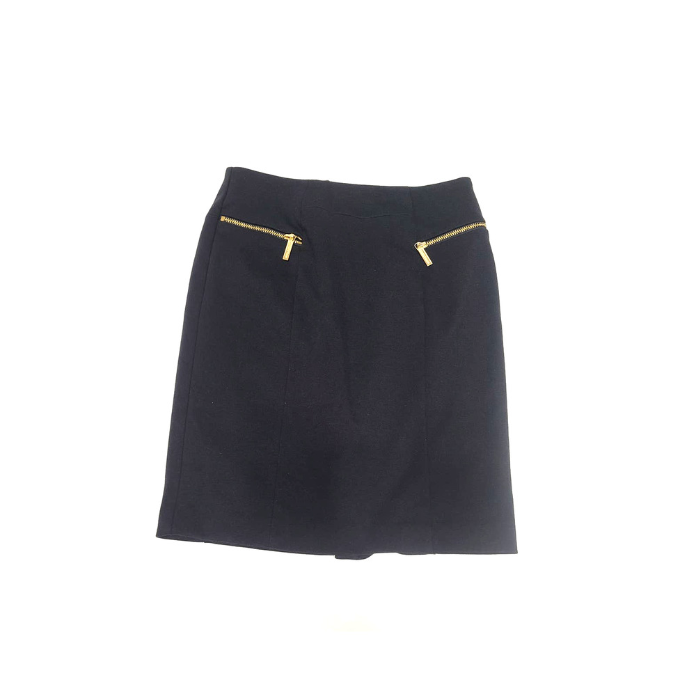 Michael Kors Black pencil skirt with gold zippers size 4